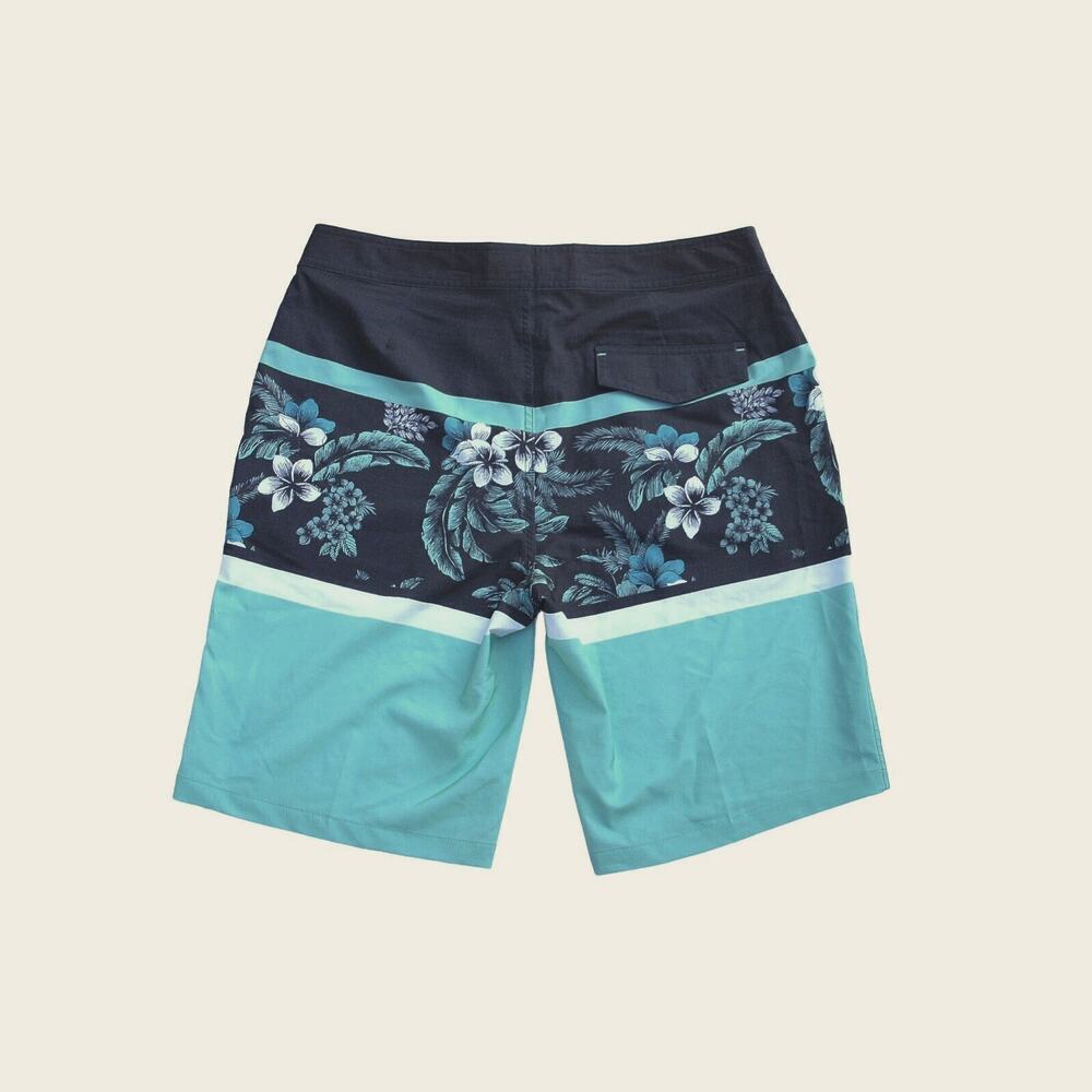Goodfellow & Co Men's Blue & Gray Hawaiian Floral Board / Swim Shorts Size: 34